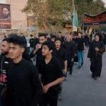 تجمع دسته‌های عزاداری خرمشهر در مسجد جامع