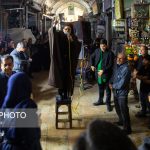 چهارپایه خوانی ایام فاطمیه در بازار قم